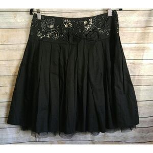 Free People Embellished Tulle Flare Skirt